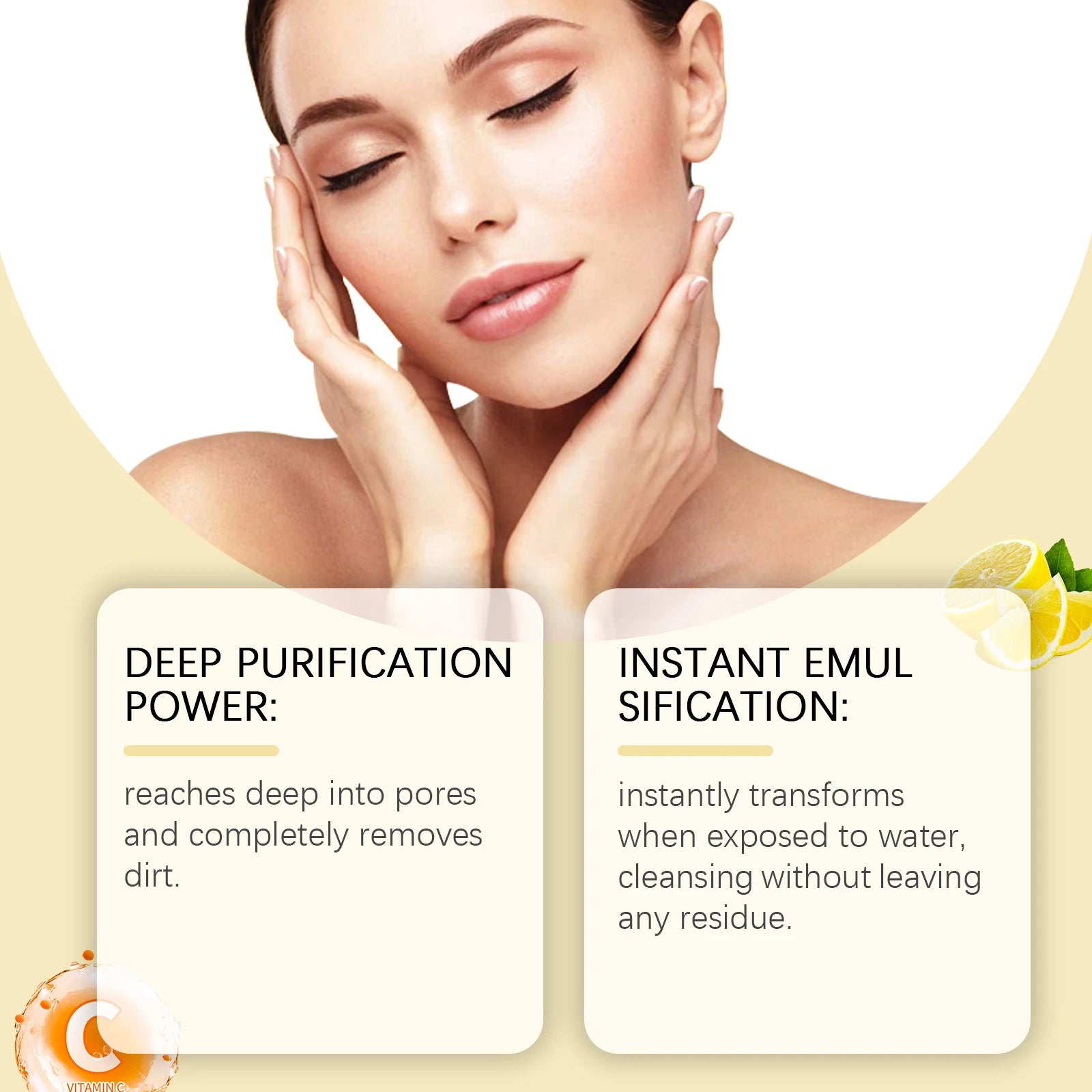 Vitamin C Cleansing Oil Makeup Remover Oil Deep Cleansing Pore Dirt Remove Blackhead Non-greasy Smooth Refreshing Cleansing Oil Oasis Select