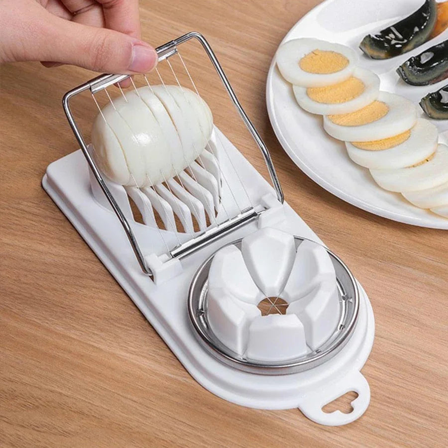 Multifunctional PP Base egg cutter 2-in-1 stainless steel wire pull egg cutter for hanging high-quality kitchen accessory tools Oasis Select