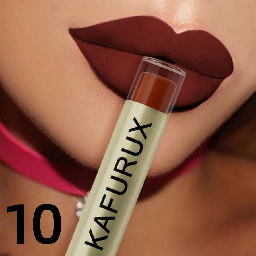 KAFURUX 20-Color Velvet Matte Liquid Lipstick – Waterproof
