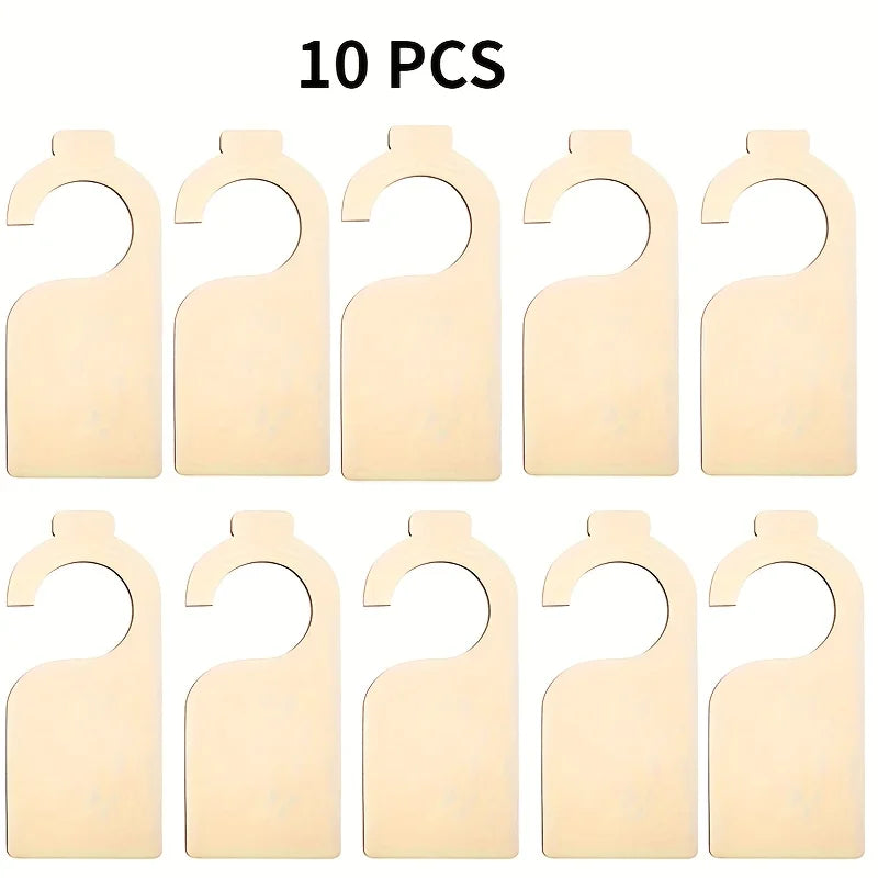 10 Pcs Blank Wooden Closet Dividers - Hanging Size Organizers for Home & Nursery Baby Clothes Racks Oasis Select