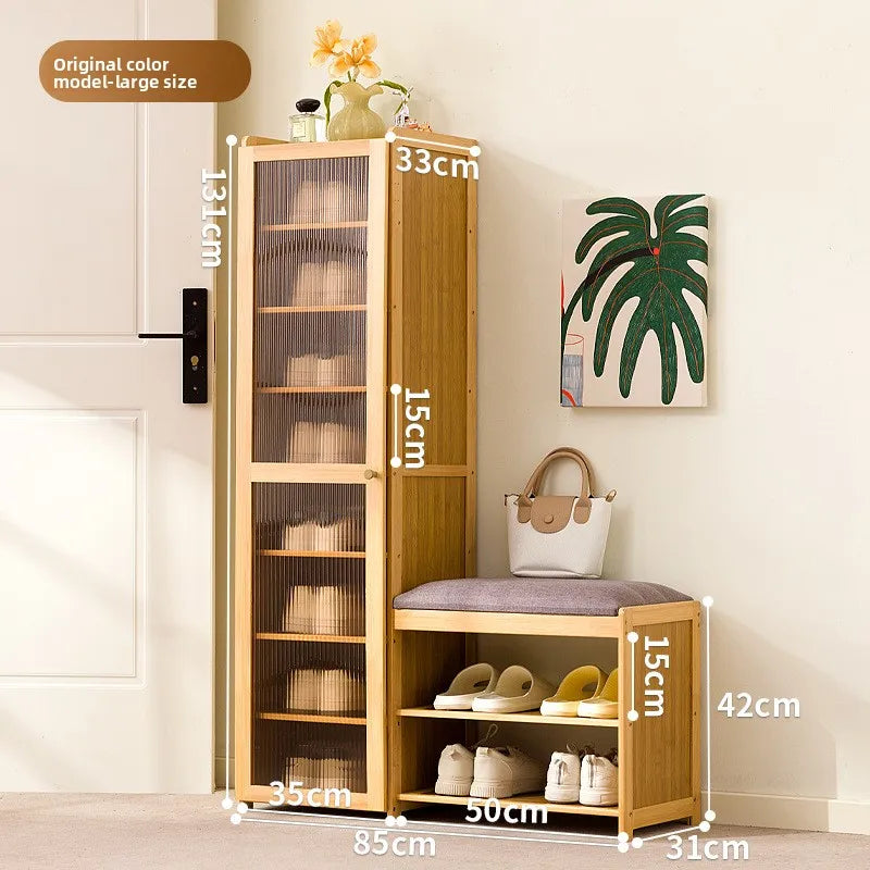 light luxury and high-end sense at the door of the home, integrated shoe cabinet, medieval door shoe stool Oasis Select Primary nine layers