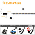 12v Dimmable Black PCB COB LED Light Strip with Double Touch Sensor,For Soundproof Panel Cabinet Wall Embedded Decor Night Lamp Oasis Select 1x COB Strip Set Neutral White 3M 9.84FT|US Plug