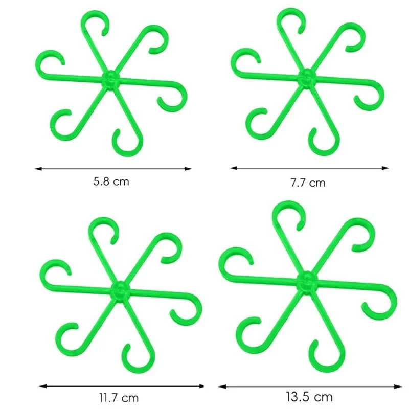 4pc Plant Fixing Clip Plant Climbing Support Frame Flower Stem Folding Frame Stem Finishing Period Gardening Tools and Equipment Oasis Select Green-4pcs