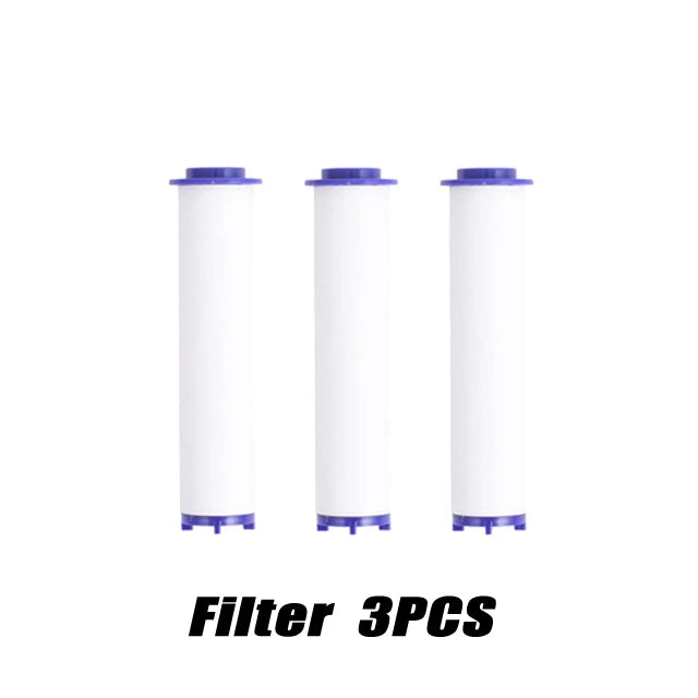 Powerful Pressurized Shower Set Fan Filter Showerhead One Touch Water Stop Sprayer Water Saving Handheld Showerheads Oasis Select Filter-3PCS