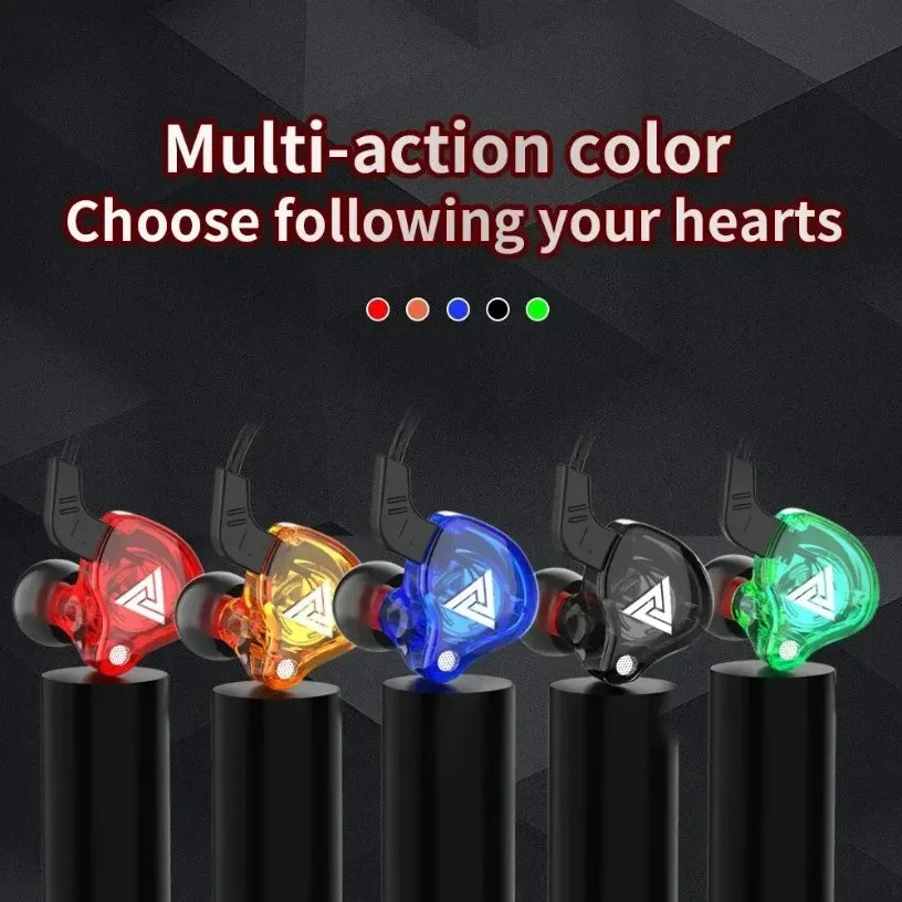 New Sport Headset with Microphone 3.5mm Wired Headphones QKZ AK6 In Ear Earphone for iPhone In Ear Mic Stereo Race Headset Oasis Select