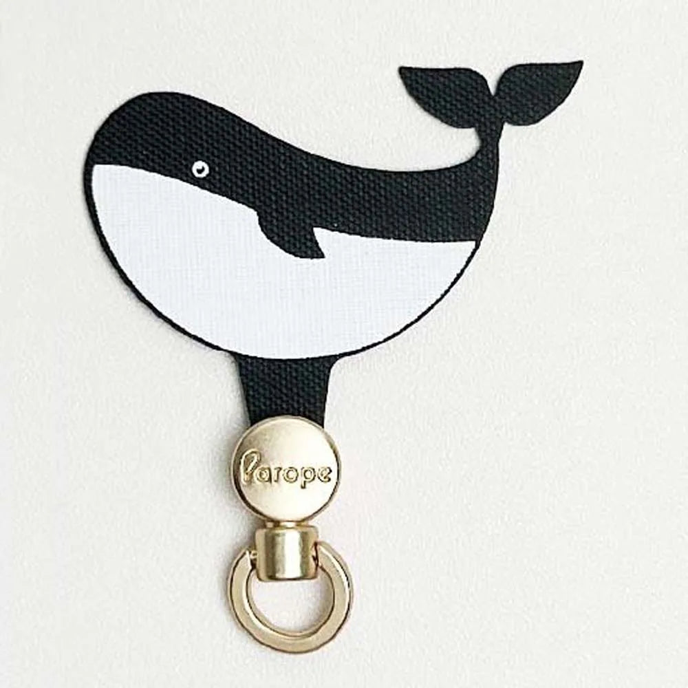 Cartoon Panda Phone Tether Tab Safety Connecter 360 Rotatable Mobile Phone Gasket Detachable Metal Ring Cellphone Lanyard Patch Oasis Select Whale