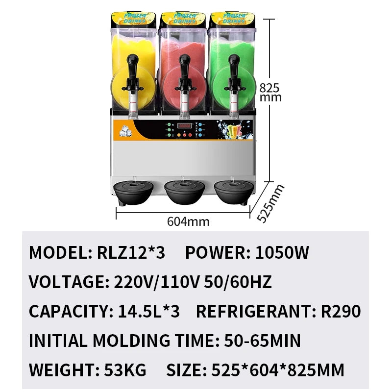 Commercial Slush Machine – 1, 2 & 3 Cylinder Frozen Drink Maker