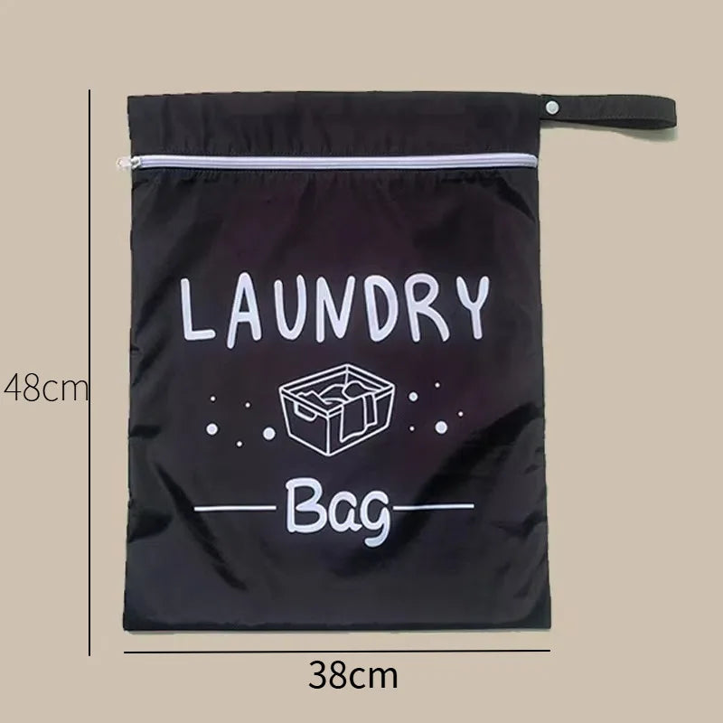 Laundry Pouch Lightweight Dirty Clothes Organizer Bag Practical Storage Sack for Fitness Swimming and Outdoor Beach Use Oasis Select black