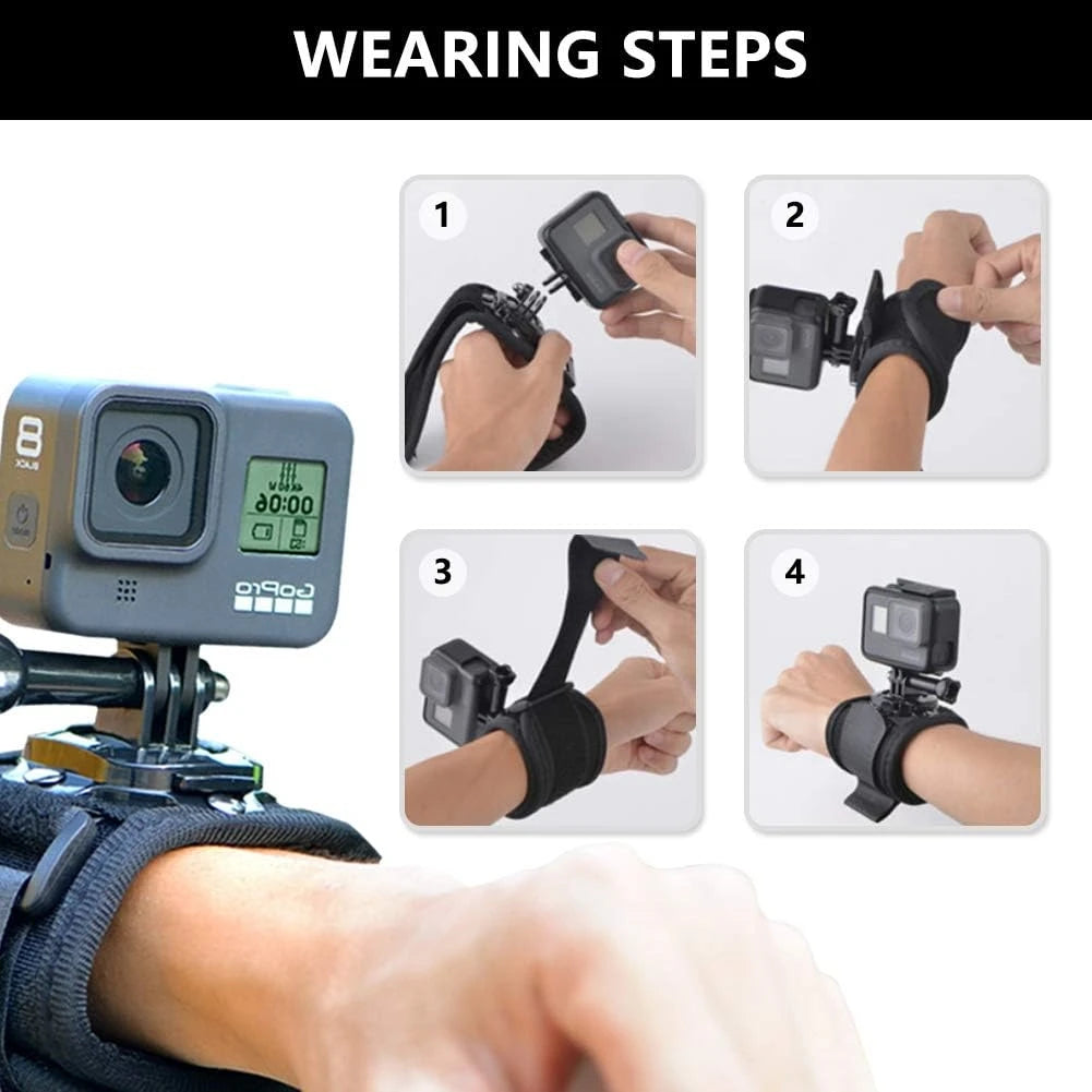 360° Rotating Wrist Strap for GoPro Hero 12 11 10 & More