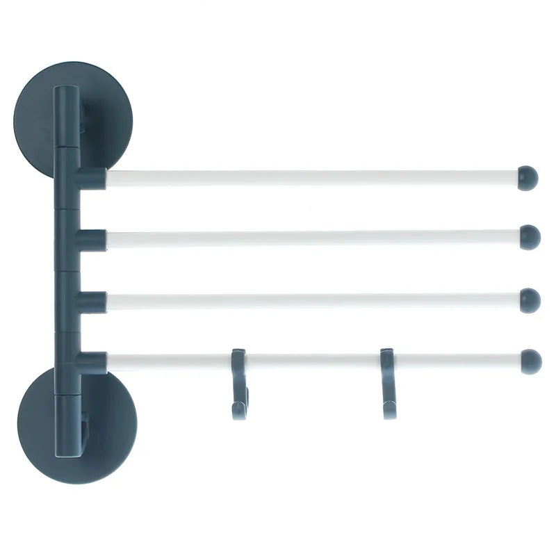 Household products hole free multi-purpose rotary towel rack rotatable bathroom toilet wall hanging towel bar rack Oasis Select