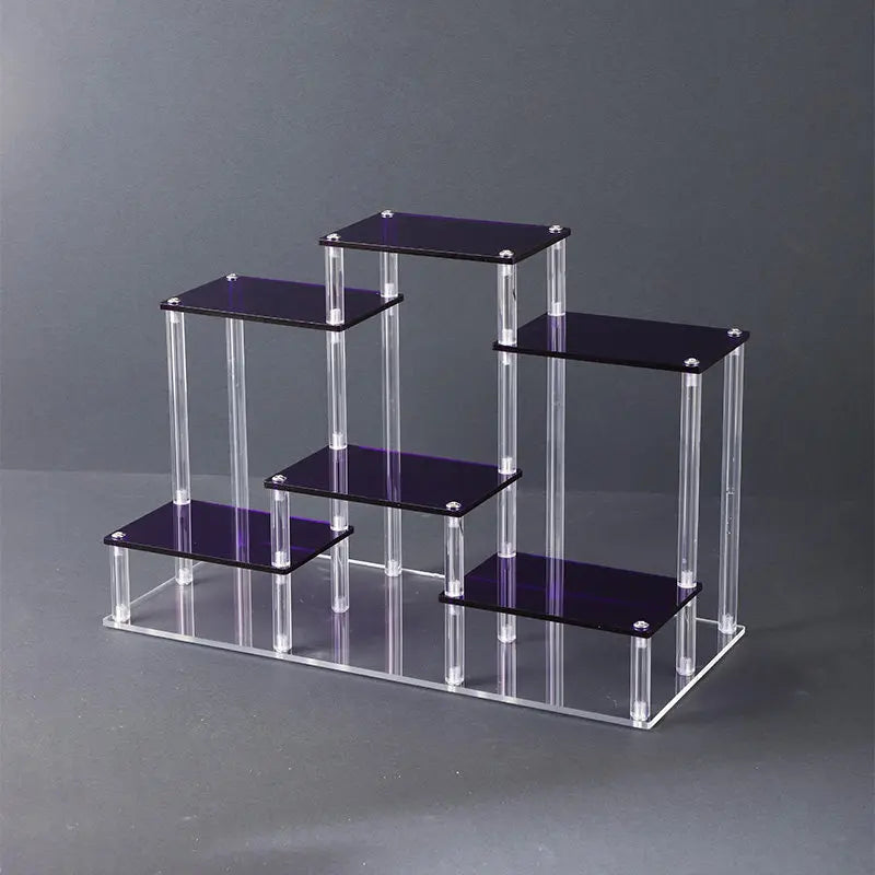 Acrylic Multi-Layer Ladder Display Stand for Collectibles