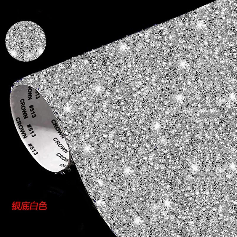 Mobile Phone Case Accessories Rhinestone Sticker Shoe Bag Car Decoration Accessories Diy Self-adhesive Drill Sticker Oasis Select C 24 x 40cm