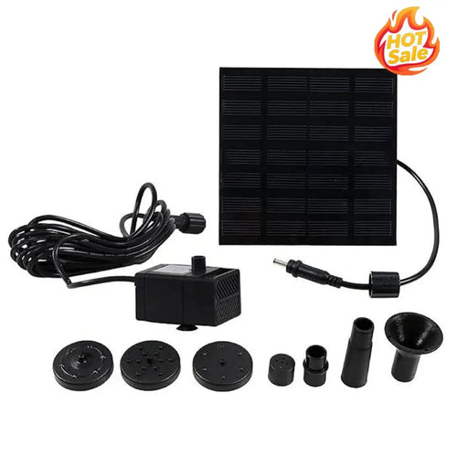 1.4W Solar Power Floating Garden Fountain Kit -7 Nozzles Adjustable Fountain Pump for Pond Pool Patio Garden Fish Tank Aquarium Oasis Select