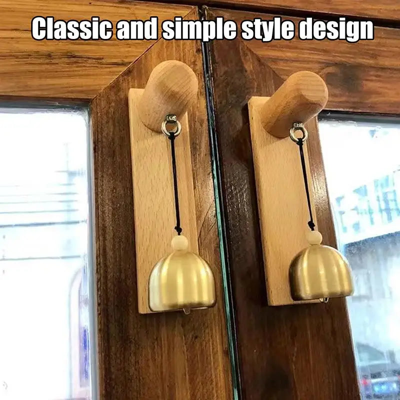 Vintage Wooden Doorbell – Mechanical No-Power Farmhouse Style