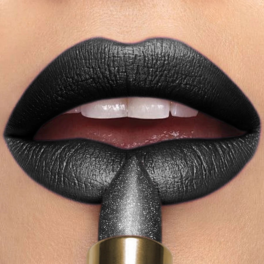 KAFURUX Metallic Glitter Lipstick – 16 Colors, Waterproof