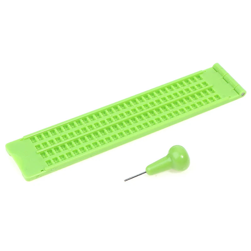 New Sale Plastic Braille Writing Slate School Portable Practical With Stylus Practice Oasis Select
