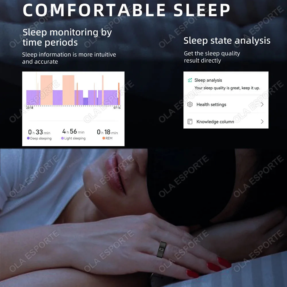 R20 Ceramic Smart Ring – NFC, Heart Rate & Sleep Tracker