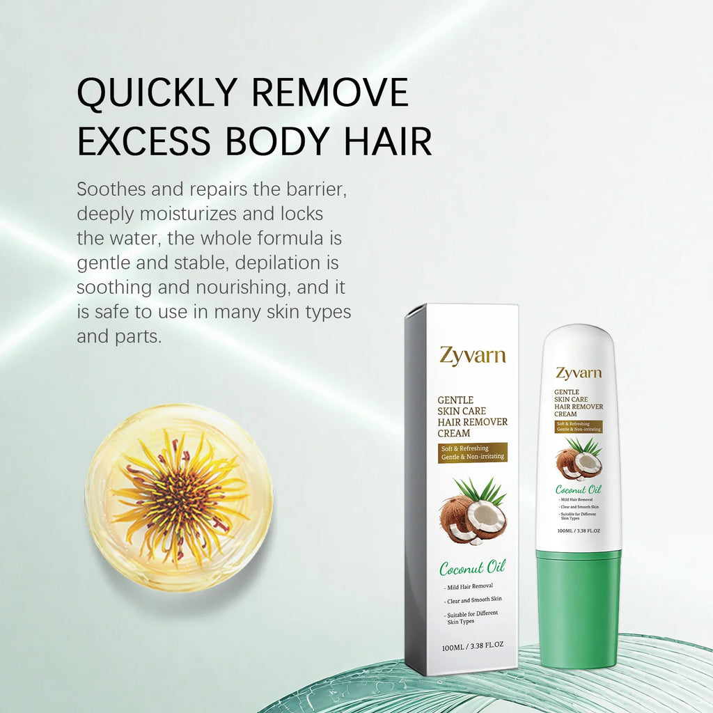 Soothing Hair Removal Cream Coconut Oil Moisturize Formula Painless