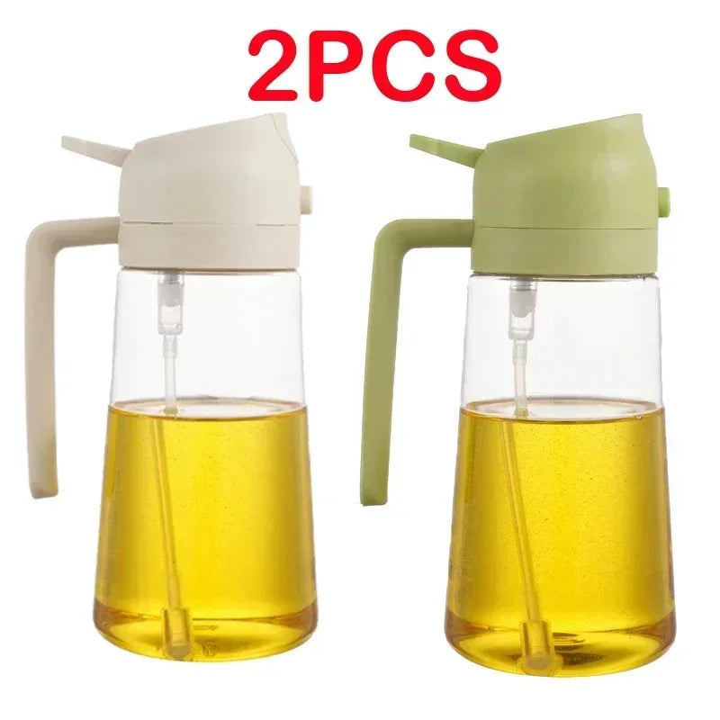 Olive Spray Dispenser Oil Dispenser Bottle for One Kitchen Oil Spray Oil Polisher Bottle Kitchen Storage for Camping Bbq Baking Oasis Select 2PCS-White Green