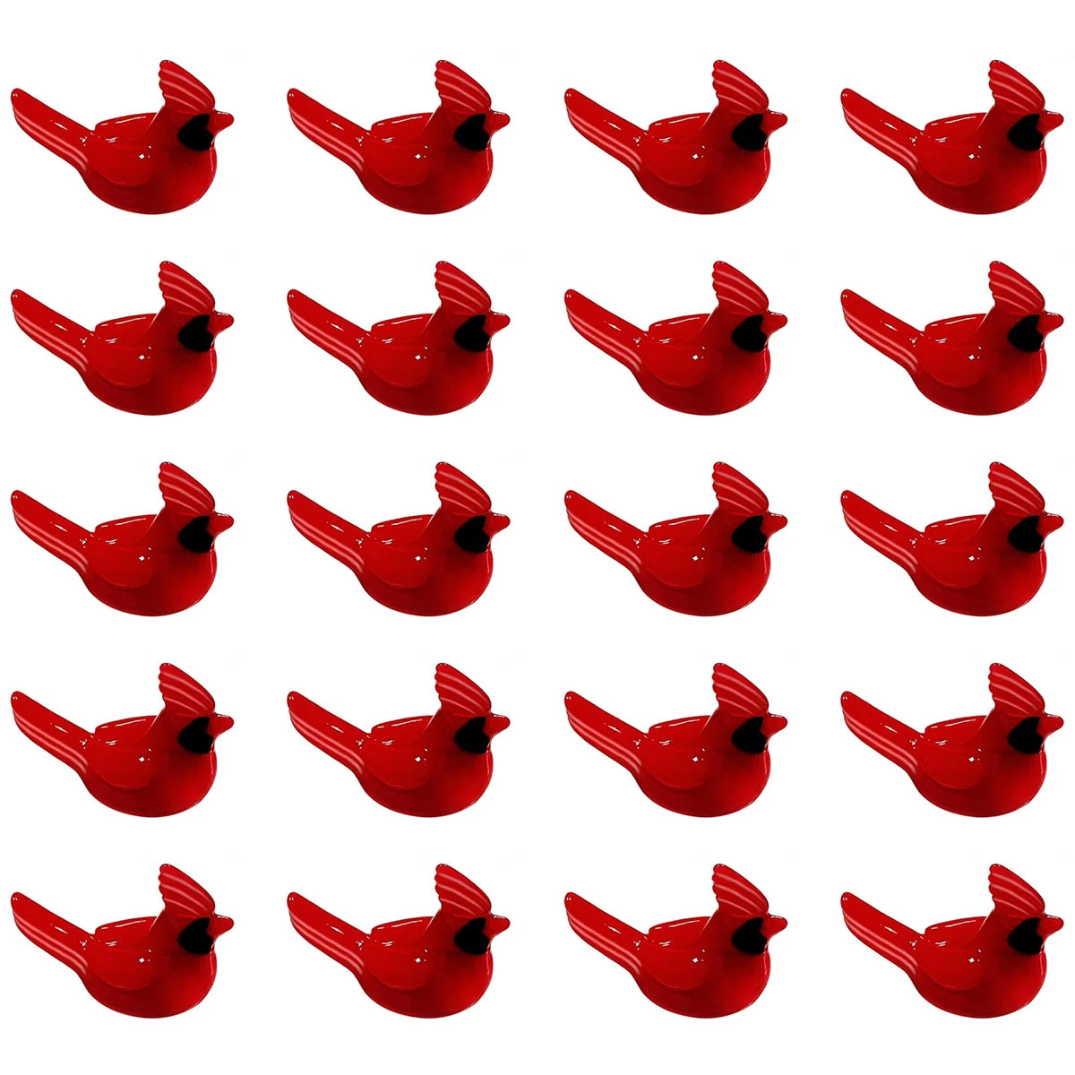 5/10/20 PCS Mini Red Cardinal Bird Figurine – Resin Ornament for Fairy Garden, Dollhouse, Cake Decor & Memorial Home Decoration Oasis Select 20pcs
