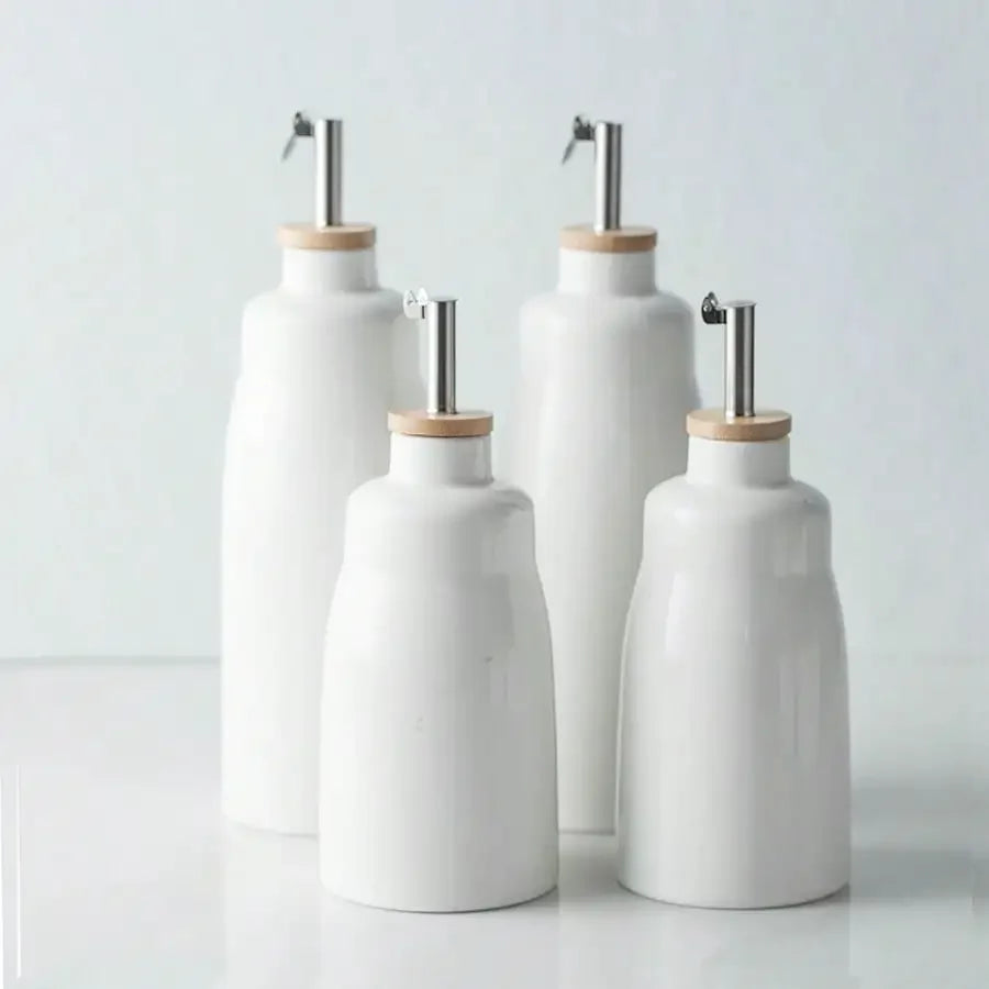 Ceramic Oil Bottle Kitchenware Oil Pot Soy Sauce Vinegar Bottle Condiment Jar Commercial Creative Light-Blocking Decanter Oasis Select
