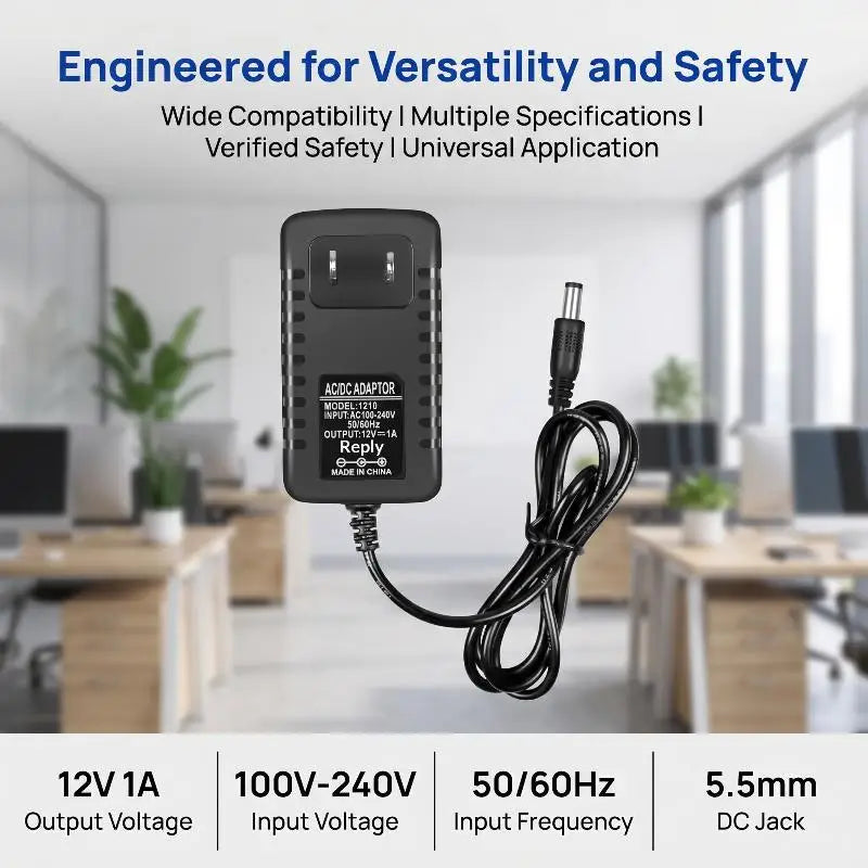 DC 12V 3A Power Adapter AC 100-240V Input Supply Charger Universal Switching Adapter Converter Plug For CCTV Camera DVR NVR LED Oasis Select