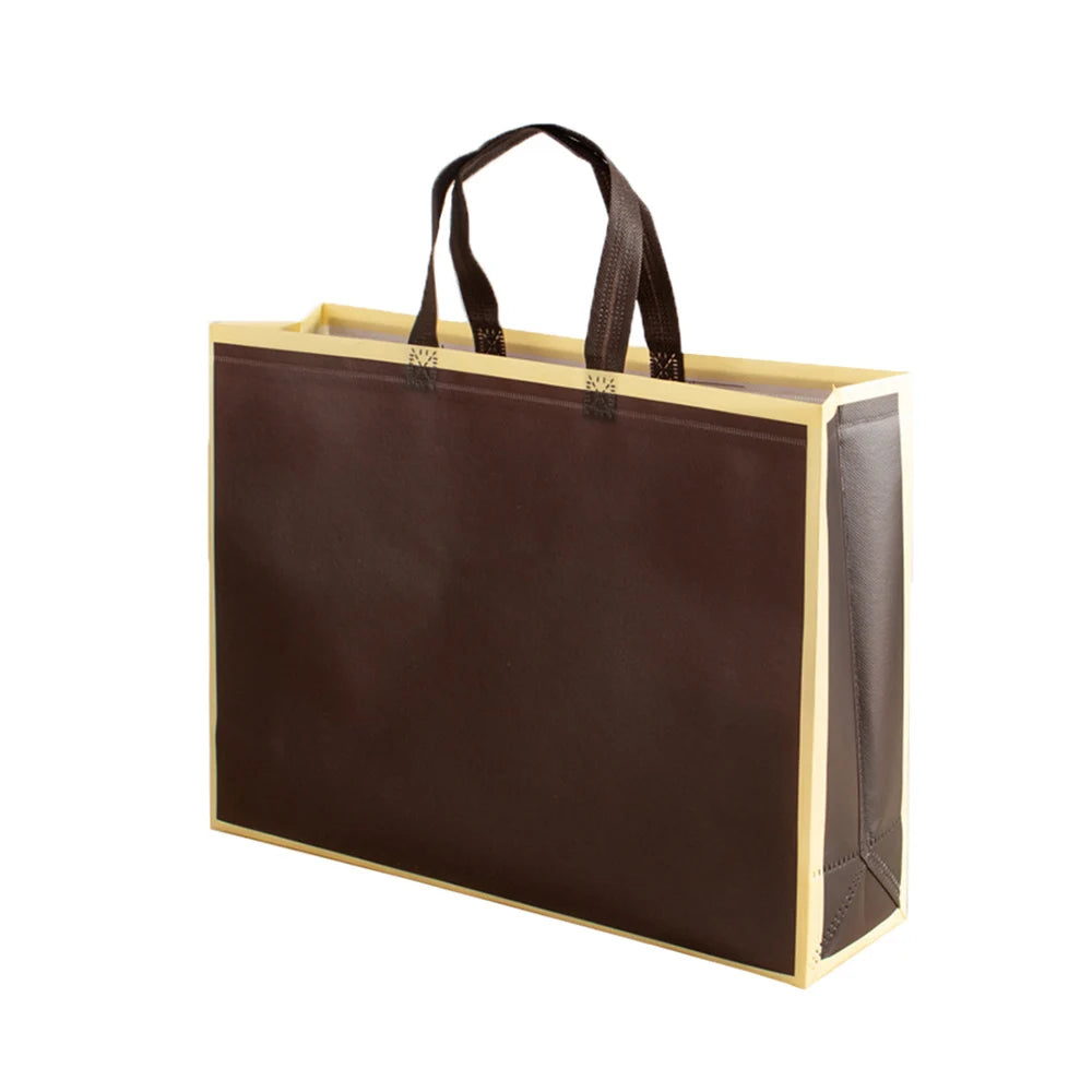 Reusable Shopping Bag Canvas Foldable Large Capacity Women Casual Handbag Reusable Grocery Bags Beach Storage Organizer 2023 Oasis Select Coffee beige edge