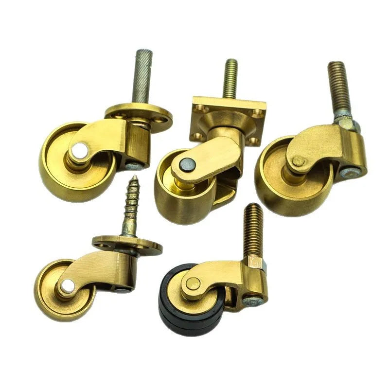 1pcs High Quality Brass Furniture Casters /universal Wheel Piano Castor Metal Sofa Foot Roller Office Hardware Oasis Select