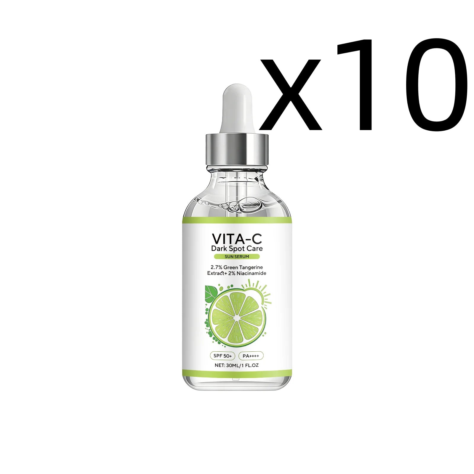 Vitamin C Sunscreen Essence – Brighten & Fade Spots SPF Serum Brightening Sunscreen Serum Oasis Select 30ml X 10PCS