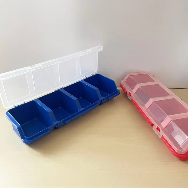 1Pcs Parts Storage Box Plastic Screw Organizer Box with 4 Compartment Tool Part Container Bin with Lid Display Storage Case Oasis Select