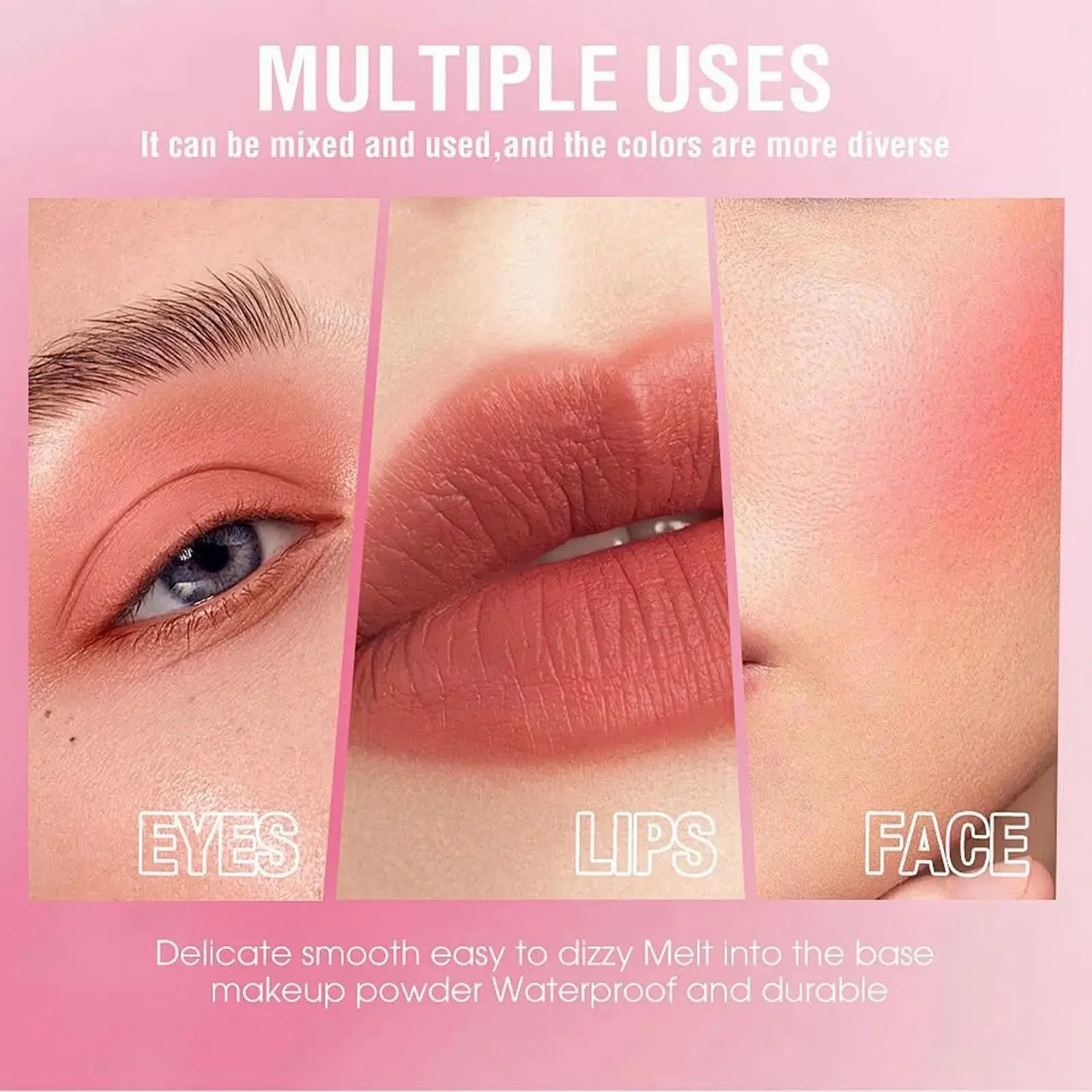 SAM SUGAR Cream Blush Stick – Matte Waterproof Multi-Use Lip & Cheek