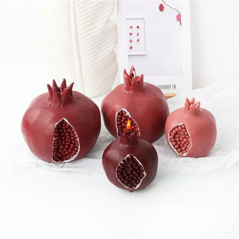 LIKE WISH Pomegranate Candle Silicone Mold Chocolate Decor Gypsum Aromatherapy Soap Clay Molds DIY Art Resin Candle Mould Oasis Select