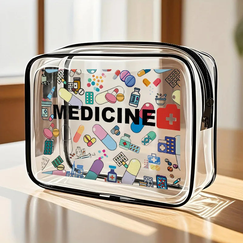 Waterproof Transparent PVC Zipper Makeup Bag Portable Travel Toiletry Storage Bag Cosmetic Organizer Case Cosmetic Bag Oasis Select tablet