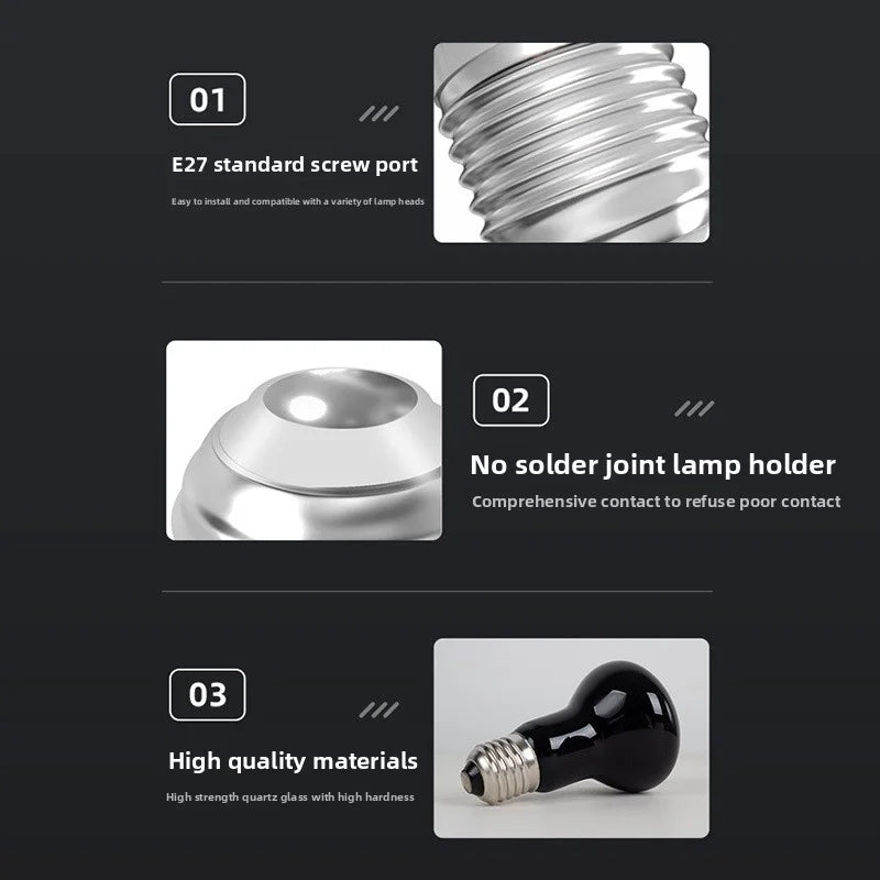Reptile Moonlight Night Lamp | Chameleon & Lizard Heat Bulb