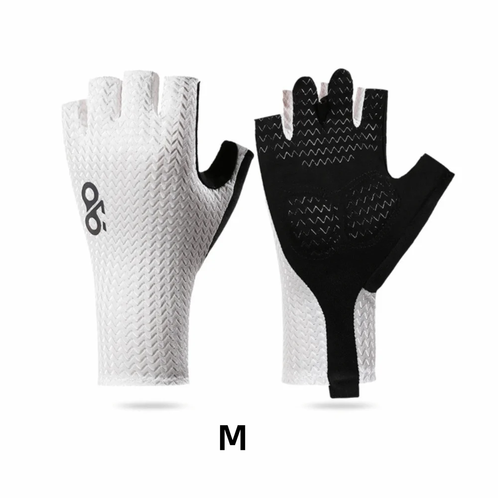 Summer Breathable Cycling Gloves Anti-Slip Wear-Resistant Road Bike Glove Shockproof Motorcycle Glove Cooling Sport Gear Oasis Select White-M 2