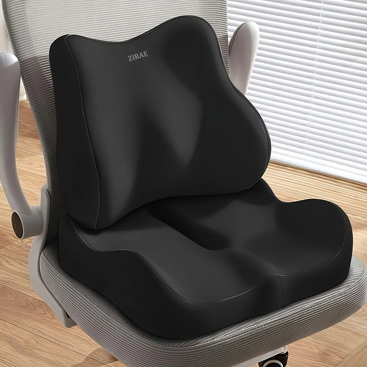 Memory Foam Car Seat Cushion Lumbar Support Pillow Soft Elastic Office Chair Pad Seat Cushion Suit for Desk Office Use Oasis Select Black