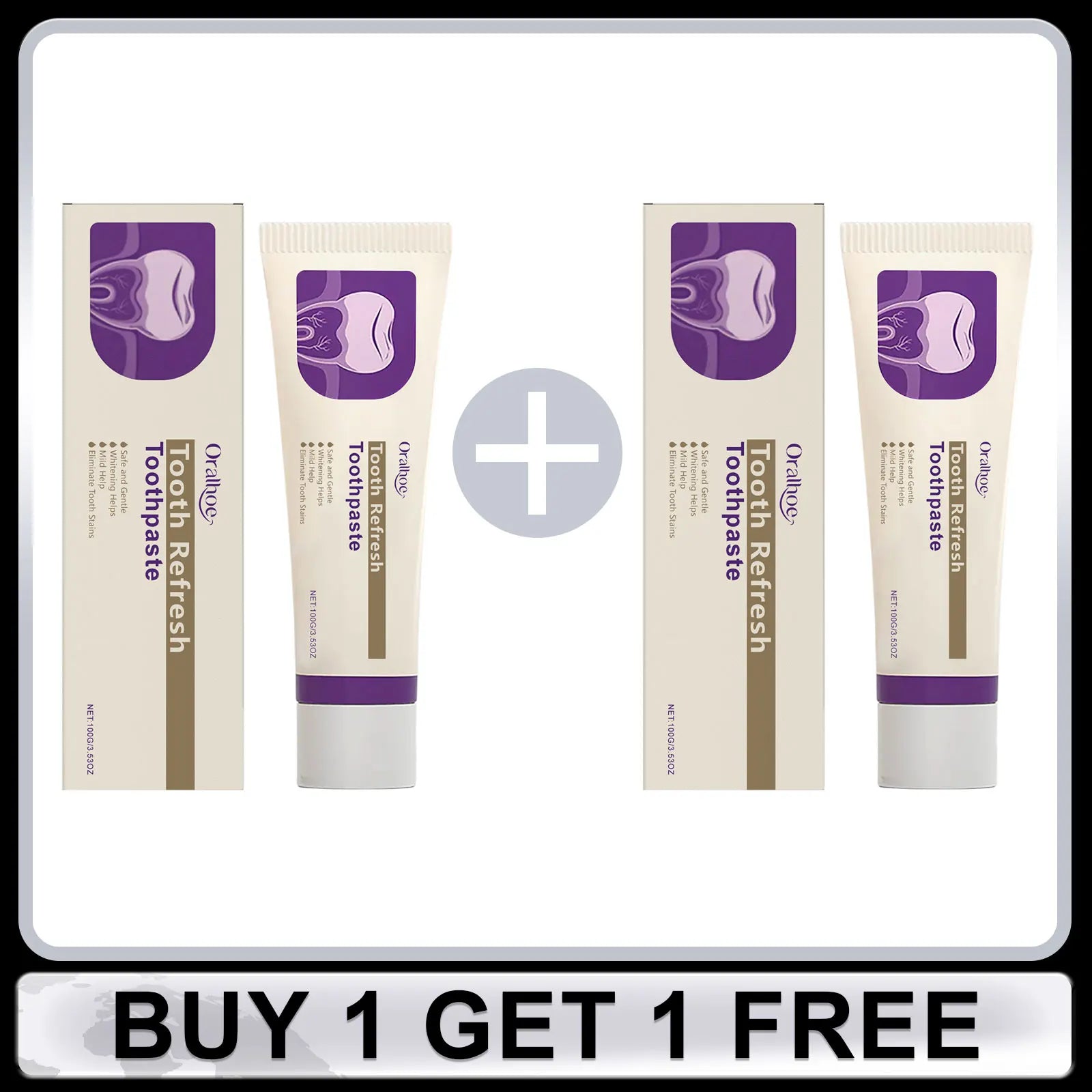 Teeth Whitening Toothpaste Eliminate Tooth Stains Remove Smoke Coffee Tea Stains Protect Gum Freshens Breath Oral Dental Care Oasis Select Buy 1 Get 1 Free