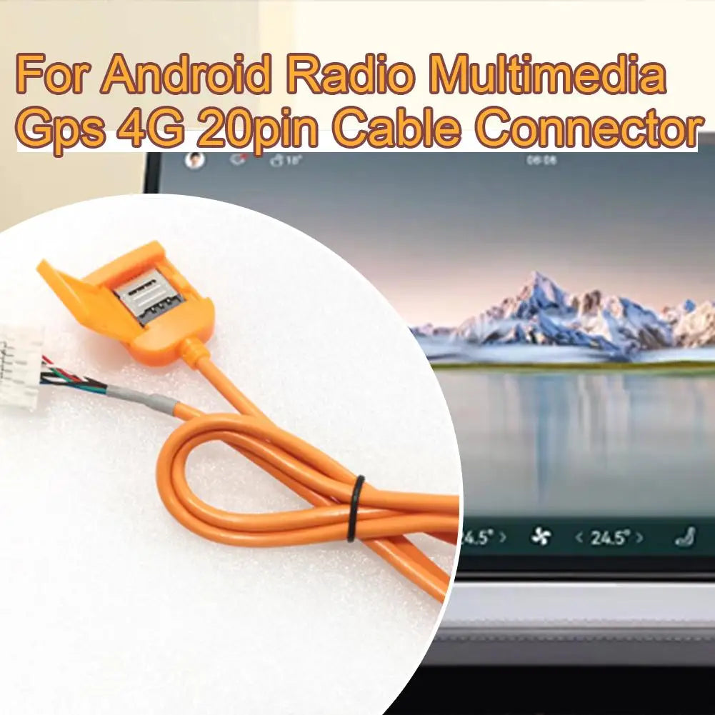 48.5cm Sim Card Slot Adapter For Android Radio Multimedia Gps 4G 20pin Cable Connector Car Accsesories Wires Replancement Part Oasis Select