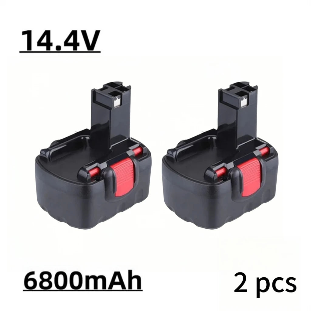 9800mAh For Bosch 14.4V Battery For Bosch D70745 2607335273 BAT038 BAT140 BAT040 BAT041 BAT159 2607335465 26073356 Drill Battery Oasis Select 14.4V 6800mAh 2pcs