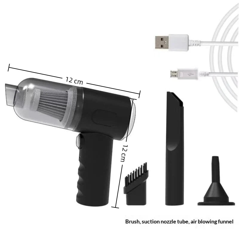 Wireless Car Vacuum Cleaner Quick Charge Portable High-Power Suction Cleaning Appliance Mini Wet and Dry Dual-use Vacuum Cleaner Oasis Select Black