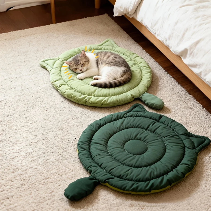 Universal Cat Sleeping Pad Cute Dog Mat for Sleeping Big-faced Cat Design Soft and Breathable for All Seasons Washable Pet Pad Oasis Select