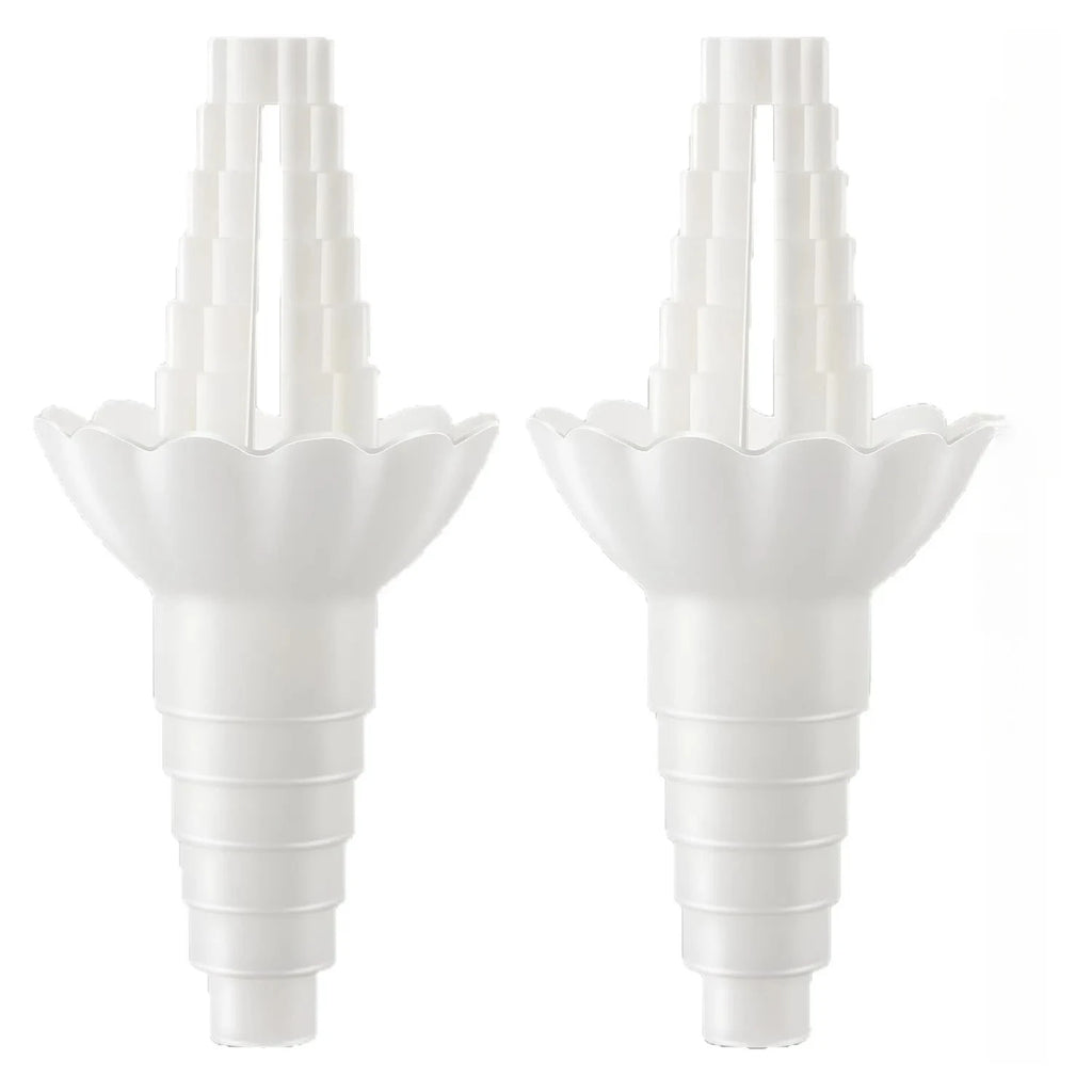 Universal Bottle Emptying Kit - Reusable Liquid Transfer Connector with No Waste Funnel Adapter, Compatible with Soap, Shampoo Oasis Select White 2pc