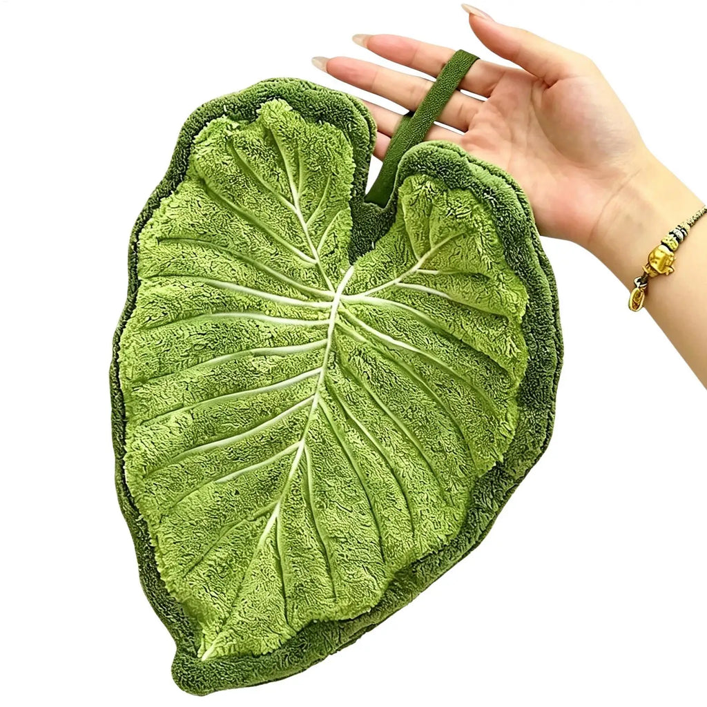 Leaves Hand Towel Bathroom Accessories Absorbent Kitchen Towel Soft Towel Hanging Towels Handkerchief Towels Home Wash Towels Oasis Select
