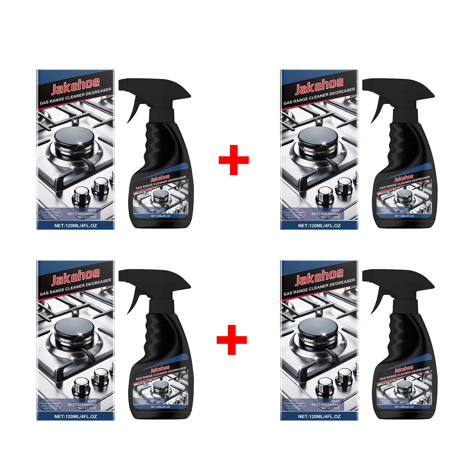 Gas Stove Cleaner for Cooktops Range Hoods and Kitchen Surfaces Removes Stubborn Grease and Burnt on Food Kitchen Cleaning Tool Oasis Select 4pcs