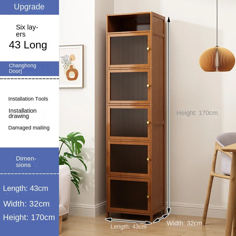 Bookcase with door, multi-layer storage rack, seam storage cabinet, living room display cabinet, bookshelf Oasis Select 43cmF