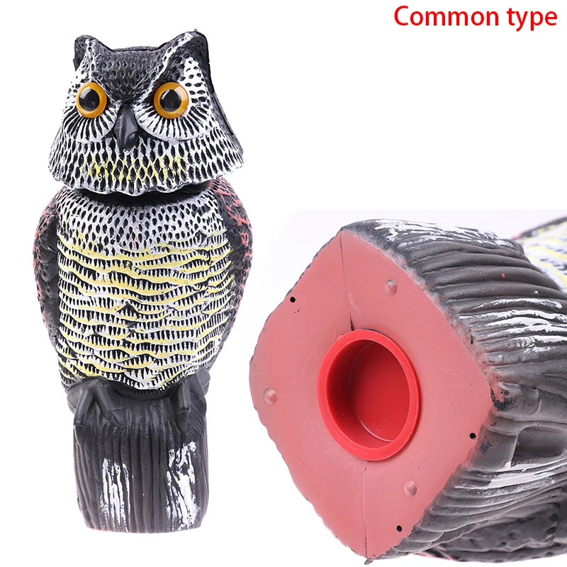 Realistic bird scarer rotating head sound owl prowler decoy protection repellent Oasis Select A