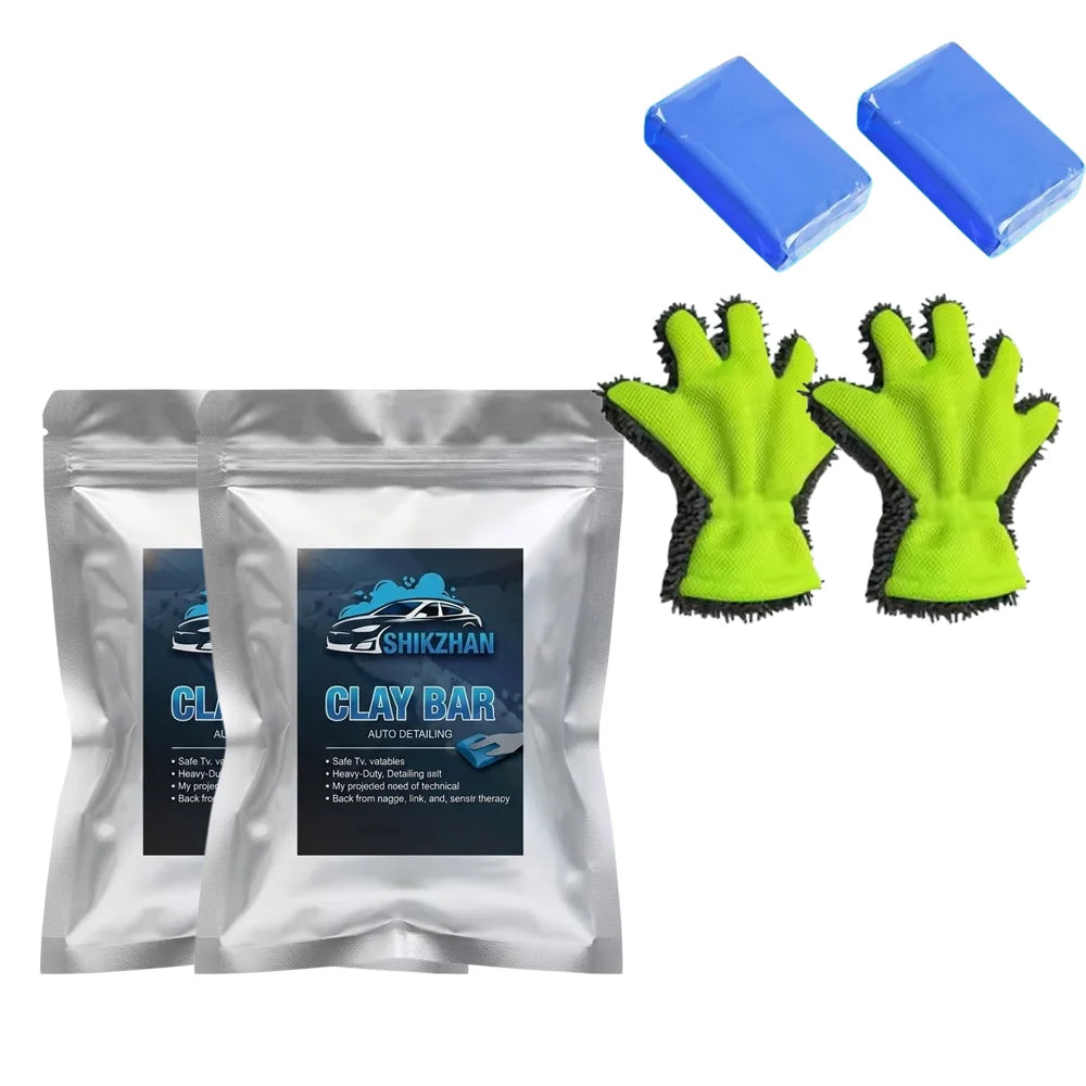 Car Wash Mitt and Magic Car Wash Clay: The perfect combination for cleaning surface dust and removing stubborn stains with ease. Oasis Select XP120-HW1050-2PCS