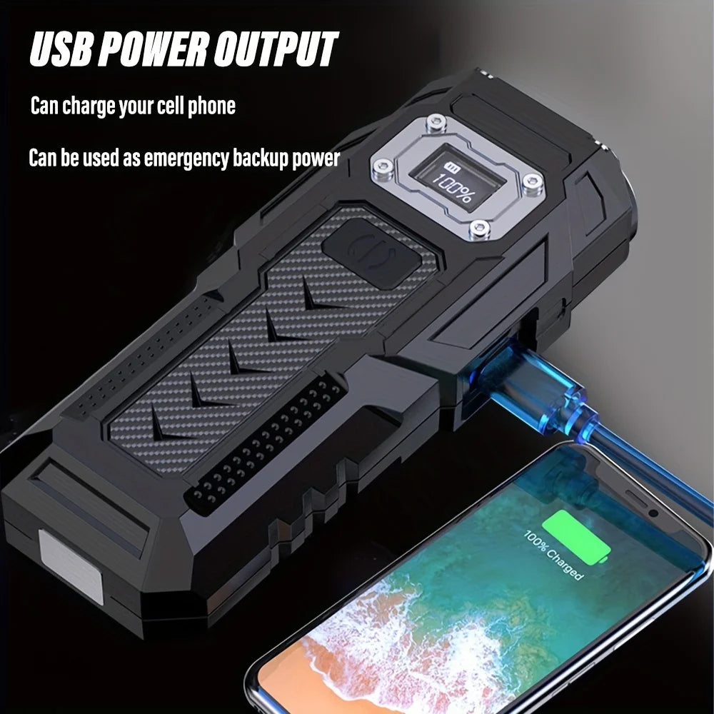 High Power 8*LEDs Multi-functional Flashlight with Magnet Auto Repair Lights USB Rechargeable Flashlights Emergency Torch Oasis Select