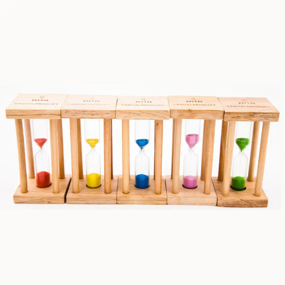 1/3/5 Minutes New Wooden Hourglass Mini Desktop Decoration Sand Clock Creative Timers Sandglass Hourglass Kitchen for Kids Gift Oasis Select