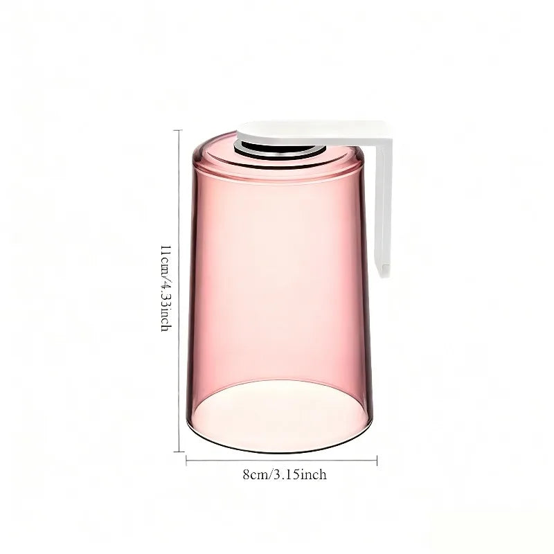 Magnetic Back Flip Cup, Transparent and Simple Household Toiletry Cup, Wall-Mounted Toothbrush Cup, Toothbrush Holder Shelf Oasis Select Red